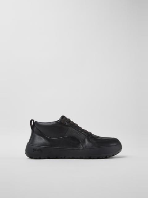 CAMPER Peu Serra Black Leather and Nubuck Ankle Boots for Men.