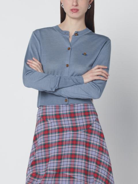Vivienne Westwood Ice-blue cropped wool and silk cardigan