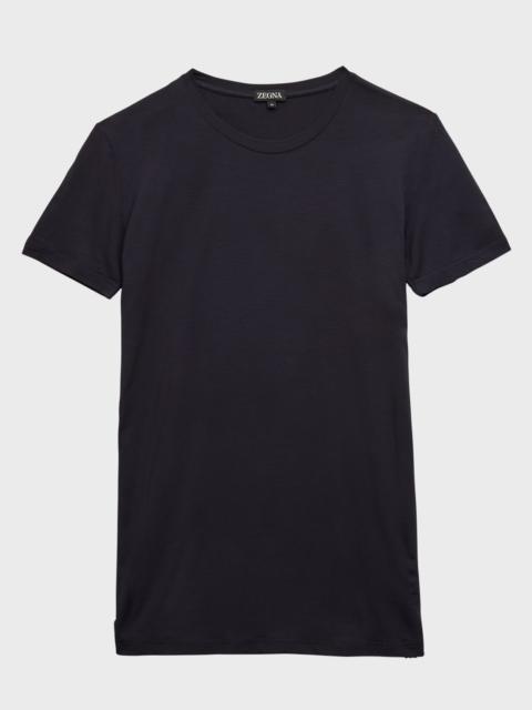 ZEGNA Men's Slim Fit Micromodal Crewneck T-Shirt