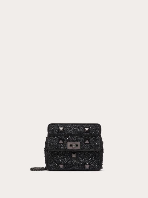 SMALL ROMAN STUD THE SHOULDER BAG AND CHAIN WITH SPARKLING EMBROIDERY