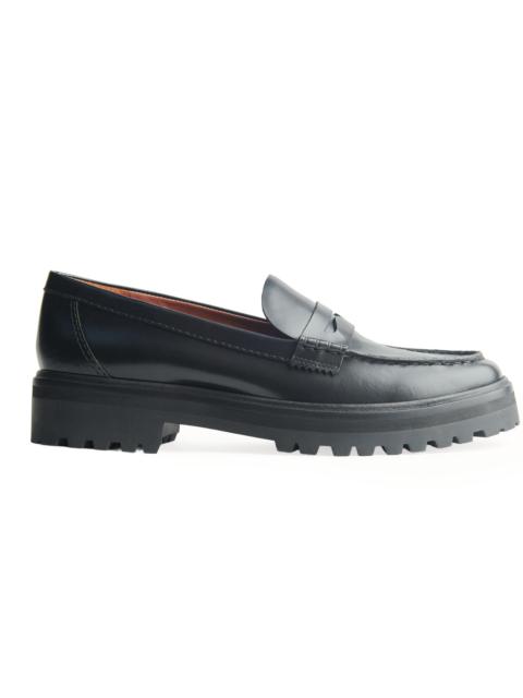 Reformation Women's Agathea 30MM Leather Chunky Loafers - Black