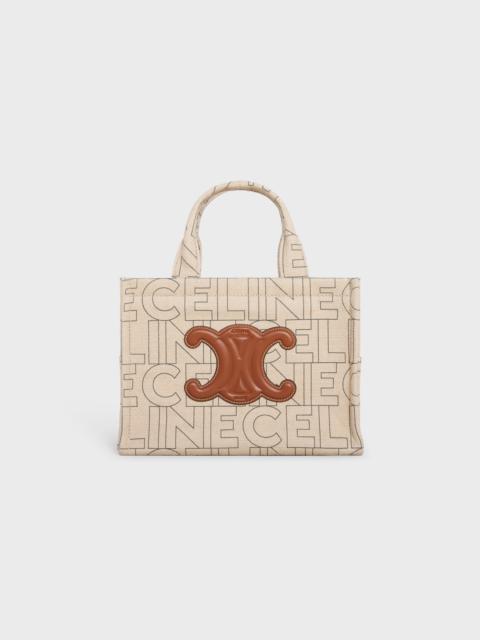 CELINE small cabas thais in TEXTILE WITH CELINE ALL-OVER print