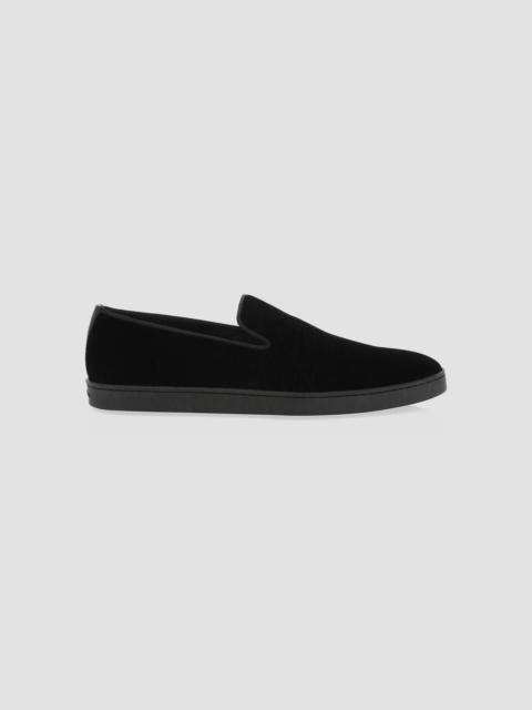Santoni Men's Atlantis Muad Velvet Loafers - Black Velvet