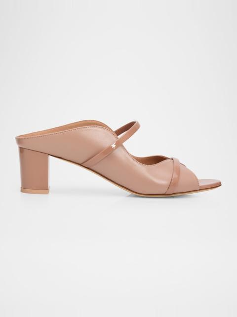 MALONE SOULIERS 45mm Norah Mixed Leather Mule Sandals