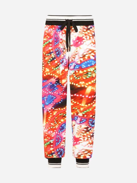 Dolce & Gabbana Illumination-print jogging pants with DG logo