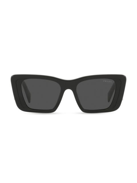 Prada Women's Symbole 51MM Rectangular Sunglasses - Black