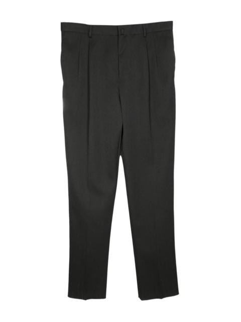 high-waisted tapered-leg wool trousers