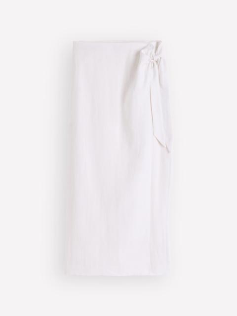 BODEN Dimitra Linen Column Skirt-White