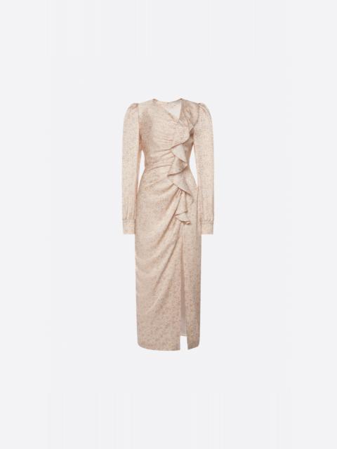 Alessandra Rich JACQUARD DRAPED DRESS