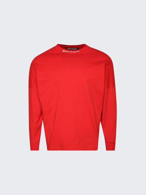 Palm Angels Long Sleeve Classic Logo Over T-Shirt Red