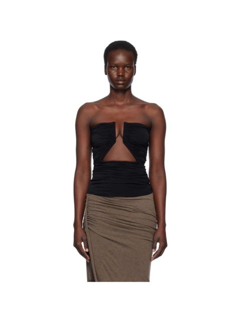 Rick Owens Black Hollywood Jersey Prong Camisole