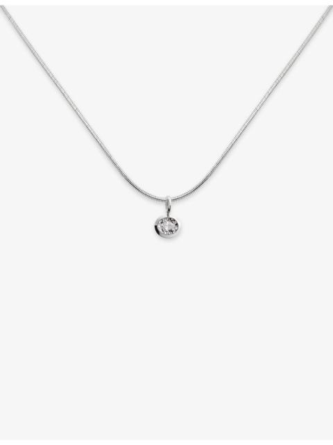 MONICA VINADER Oval Sterling-Silver And Lab Grown Diamond Necklace