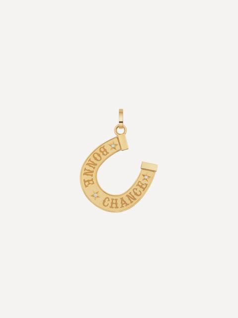 MARIE LICHTENBERG 18ct Gold Diamond Bonne Chance Charm