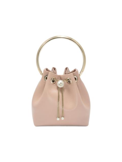 JIMMY CHOO Bon Bon pearl-embellished bucket bag