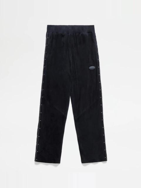 Tod's TRACKSUIT TROUSERS IN SUEDE - BLACK