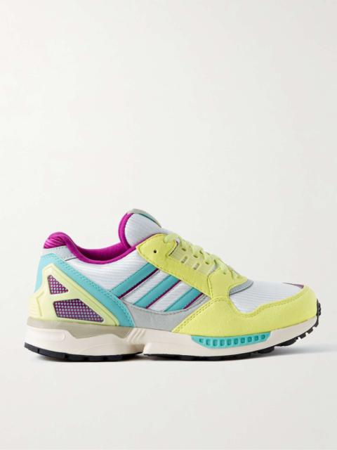 ZX9000 Leather-Trimmed Suede and Mesh Sneakers