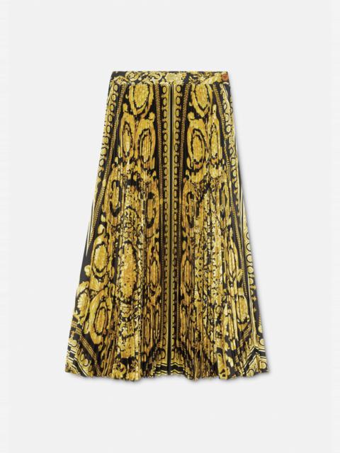 VERSACE Barocco Pleated Midi Skirt