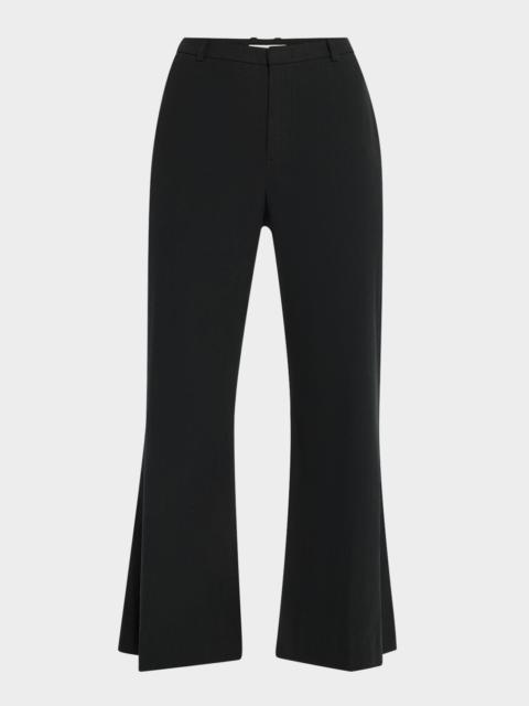 Vince Mid-Rise Cropped Flare Trousers