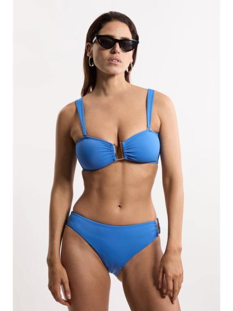 KAREN MILLEN Detachable Strap Gold Trim Bikini Top