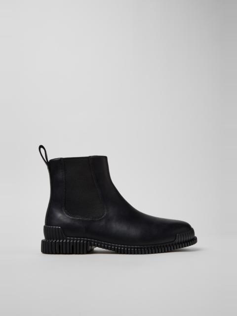 CAMPER Pix Black Leather Ankle Boots for Men.