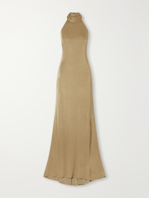 Ralph Lauren Kelsie Metallic Jersey Gown