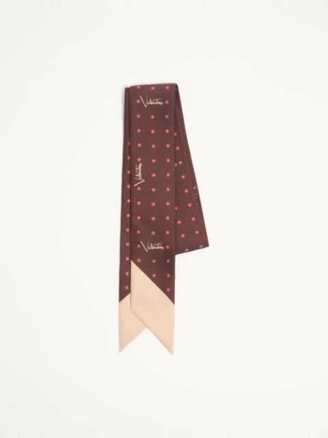 Valentino STELLINE E FIRMA STARRY SILK BANDEAU SCARF