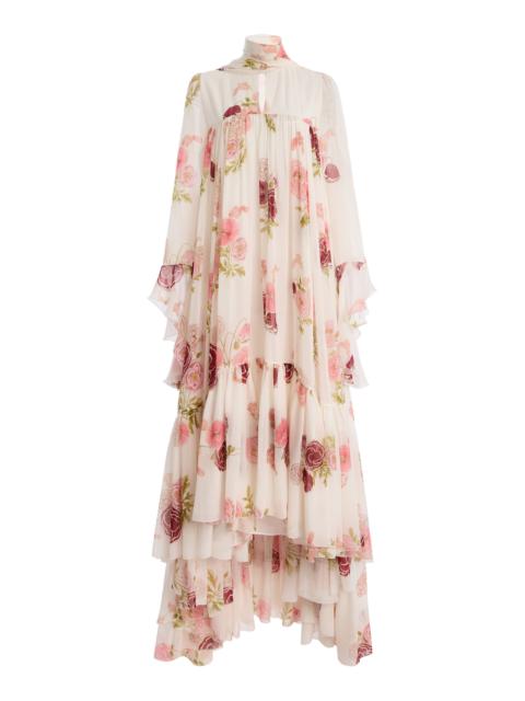 GIAMBATTISTA VALLI Floral Georgette Maxi Dress multi