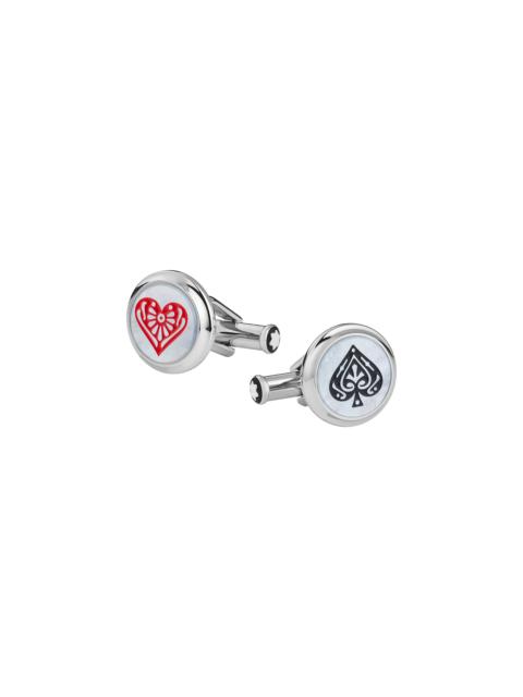 Montblanc Meisterstück Tribute to the Book Around the World in 80 Days Spade & Heart Cufflinks