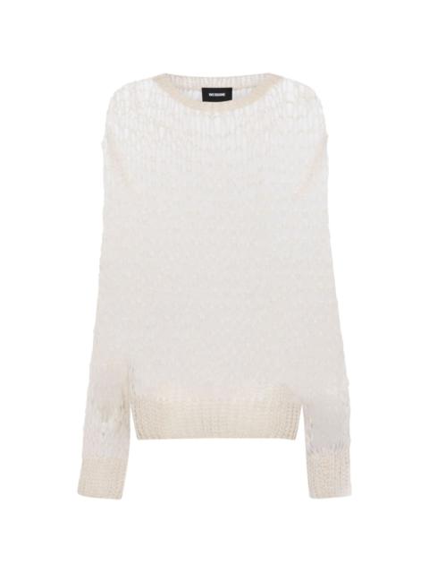 open-knit drop-shoulder jumper