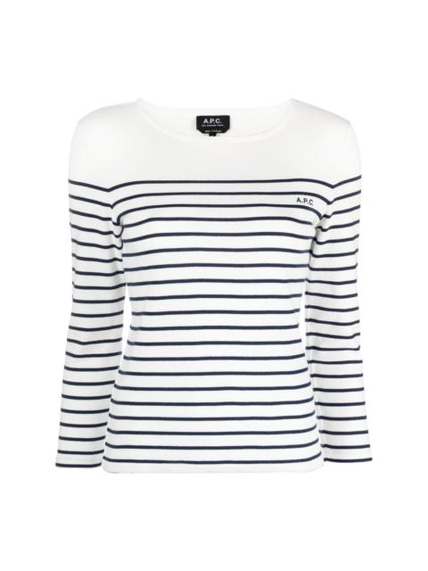 A.P.C. striped long-sleeve T-shirt