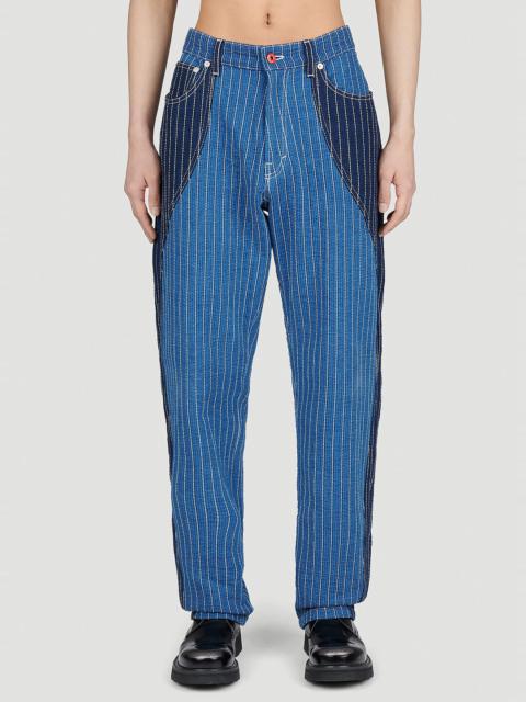 KENZO Loose Patchwork Jeans