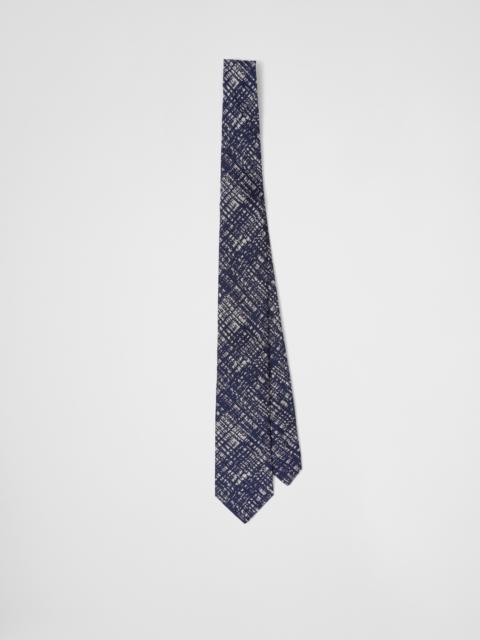 Prada Micro-print silk tie