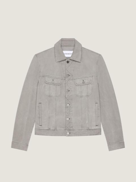 Givenchy JACKET IN GREY DENIM WITH CREASE EFFECT