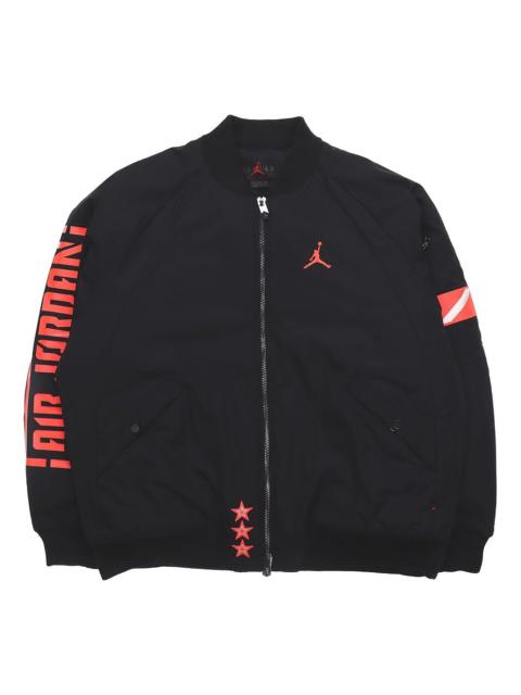 Jordan Air Jordan Stand Collar Long Sleeve Bomber Jacket 'Black' BQ6957-010