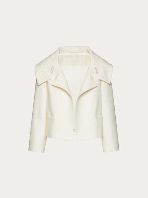 Valentino PETITE EMBROIDERED CREPE COUTURE JACKET