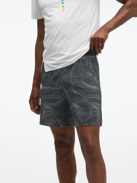 HOKA Men's Glide Short 7" 2in1 in Black/White Prt