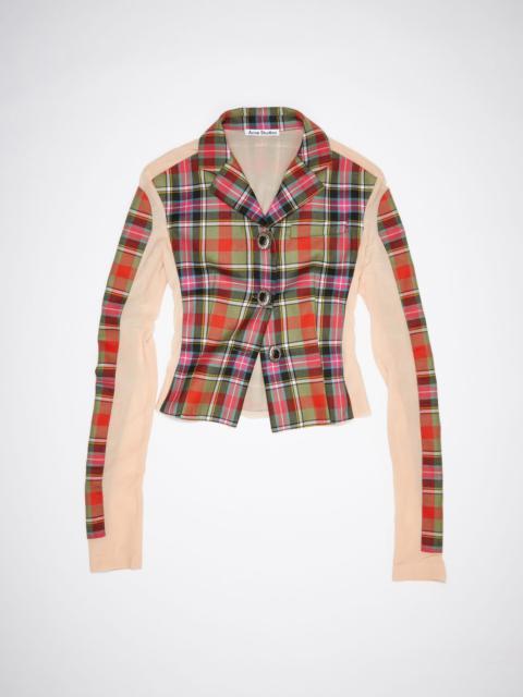 Acne Studios Plaid suit jacket - Pink/green multi