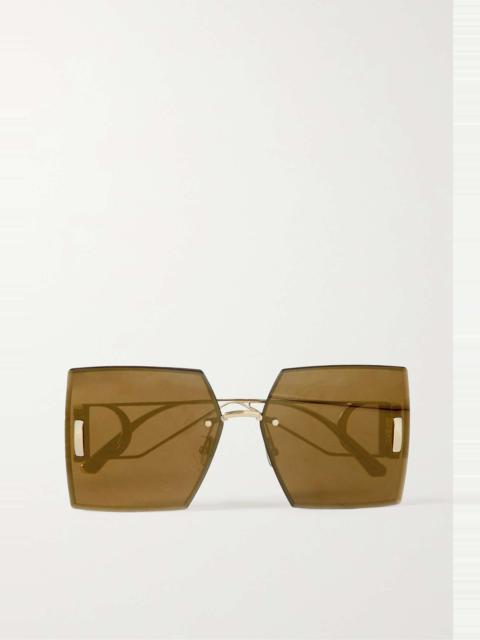 Dior 30Montaigne S7U square-frame gold-tone sunglasses