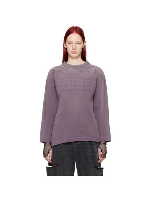 Maison Margiela Purple Embroidered Sweatshirt