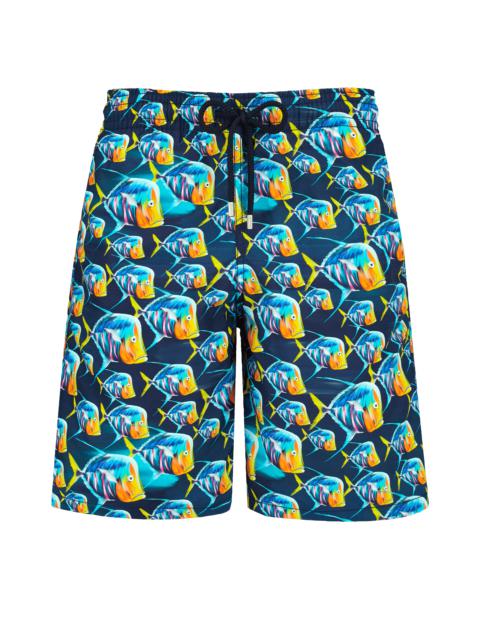 Men Long Swim Trunks Piranhas