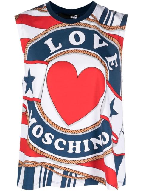 Moschino heart logo-print tank top
