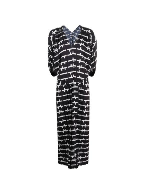 HENRIK VIBSKOV JELLY DRESS PLISSÉ - BLACK AND WHITE MATCHES
