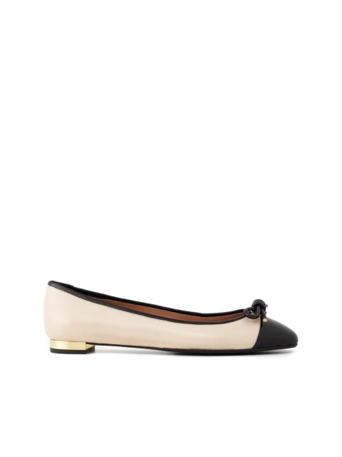 AQUAZZURA Parisina bow round-toe ballet flats
