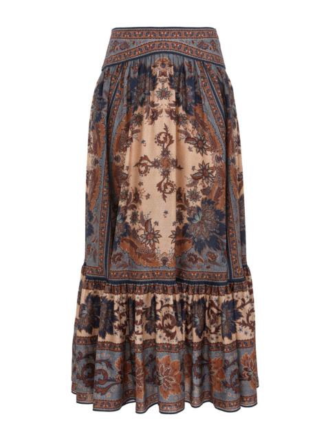 Zimmermann ASCENSION TIERED MIDI SKIRT