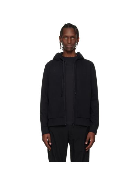 BOSS Black Stretch Cotton Logo Detail Zip-Up Hoodie