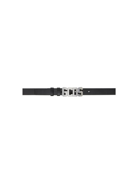 GCDS Black Classic Logo Belt
