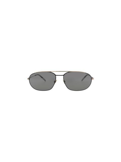 Saint Laurent Oval Sunglasses 'Black/Silver'