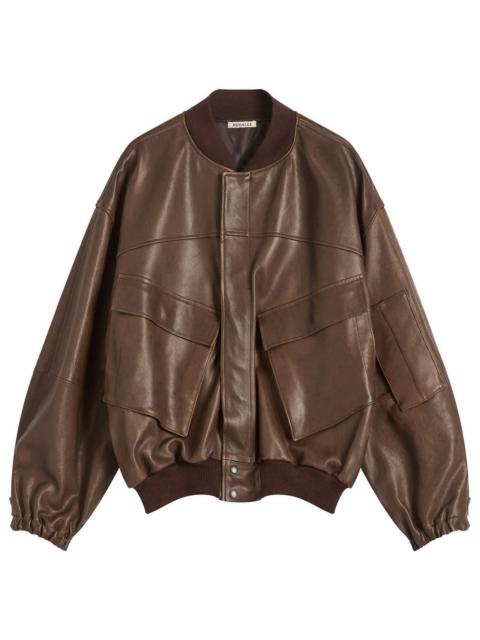 AURALEE Auralee Lamb Leather Flight Blouson