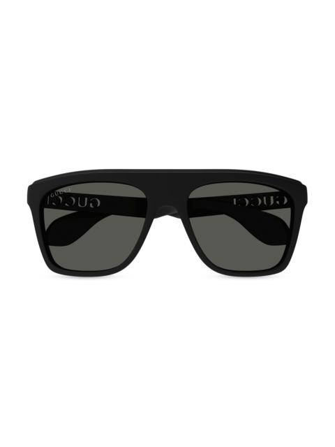 GUCCI Men's Twinsburg GG1570S 57MM Square Sunglasses - Black Dark Grey