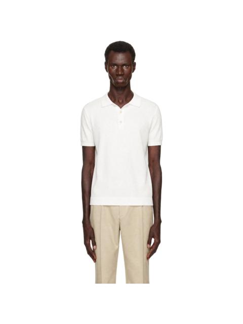 BOSS White Button Placket Polo